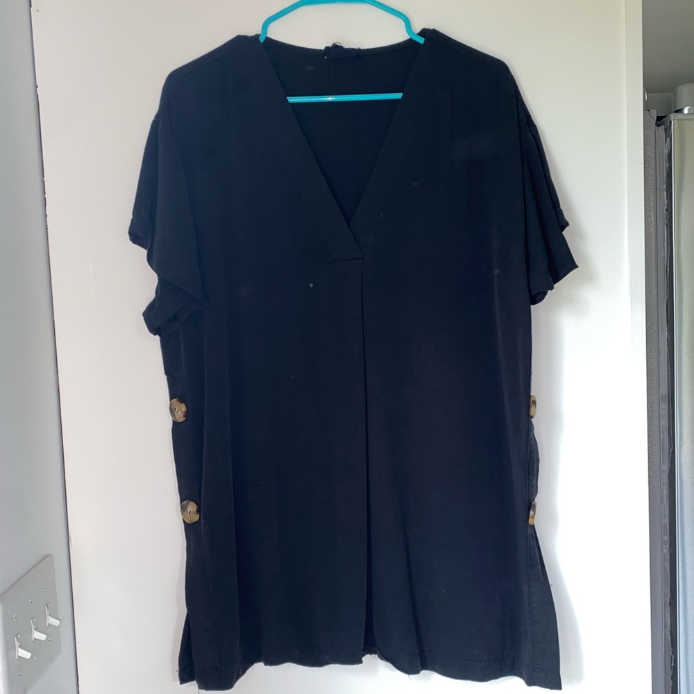 Black Oversized Teacher Top